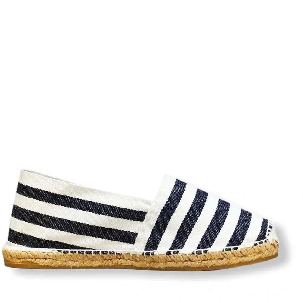 Cousu Main Classic flat Sailor stripes espadrilles
